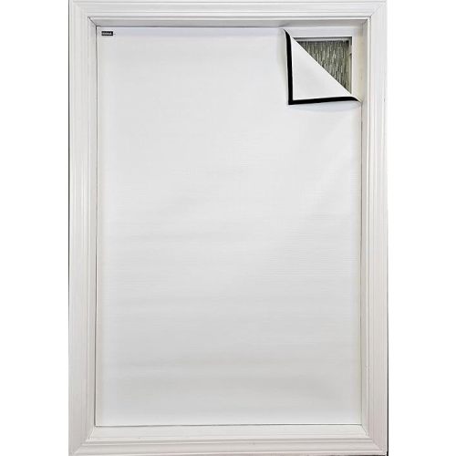 Total Sunlight Blocking Window Cover - Complete Light Block -New EZ Grid™ Material, Large - Customizable to (45" x 66") White in/White Out - Made in USA