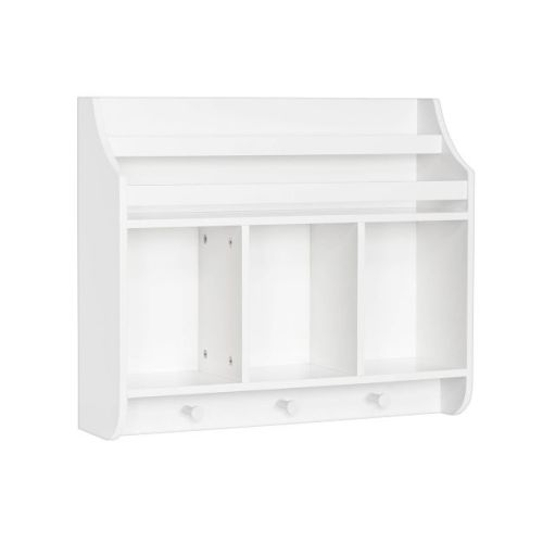 Riverridge Kids' Wall Mounted Bookshelf And Toy Storage Organizer White