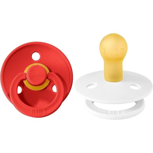 BIBS Pacifiers | Natural Rubber Baby Pacifier Combo | Set of 2 BPA-Free Soothers