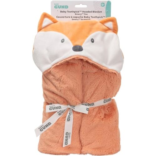 Baby GUND Lil’ Luvs Hooded Blanket, Emory Fox, Ultra Soft Plush Security Blanket for Babies and Newborns