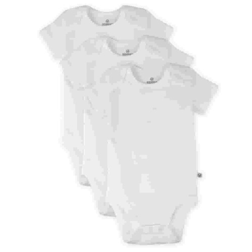 Honest Baby Clothing Organic Cotton Bodysuits 3 Pack, Short Sleeve, Preemie-24 Months