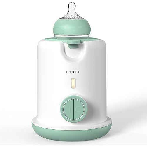 HAUTURE Bottle Warmer, 2-in-1 Fast Baby Bottle Warmer for Breastmilk & Formula, Warms Baby Milk to Body Temperature in Minutes, Auto Shut-Off, for All Bottles, Green