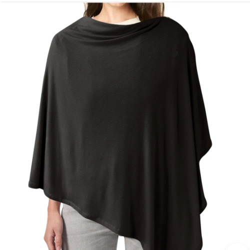 Konssy Nursing Cover for Breastfeeding, 360° Full Privacy Breathable Breastfeeding Cover, Multi-use Carseat Canopy(Black)