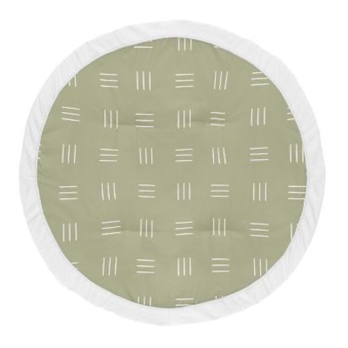 Sweet Jojo Designs Boy or Girl Gender Neutral Unisex Baby Tummy Time Playmat Boho Hatch Green and White