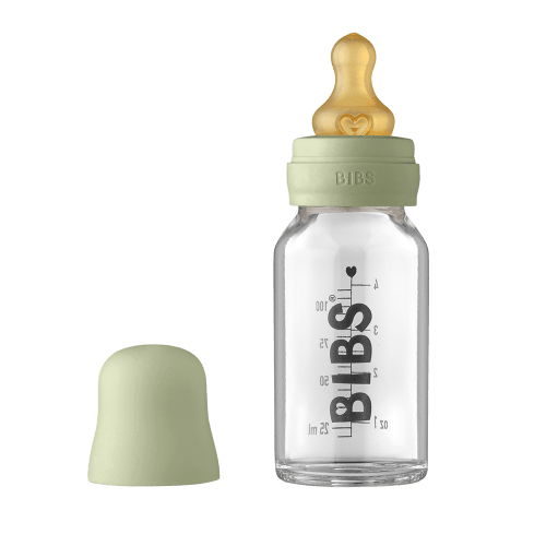 Baby Glass Bottle Complete Set 110ml - Sage