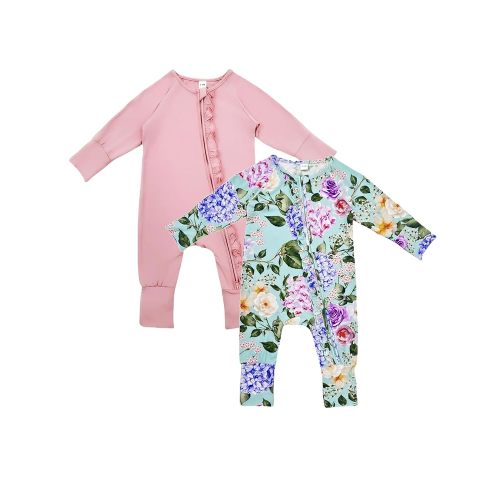 Bow Dream Baby Girl Romper Jumpsuit Bamboo Rayon Baby Clothes Boys & 2 Way Zipper Outfit Baby Clothes for Girls