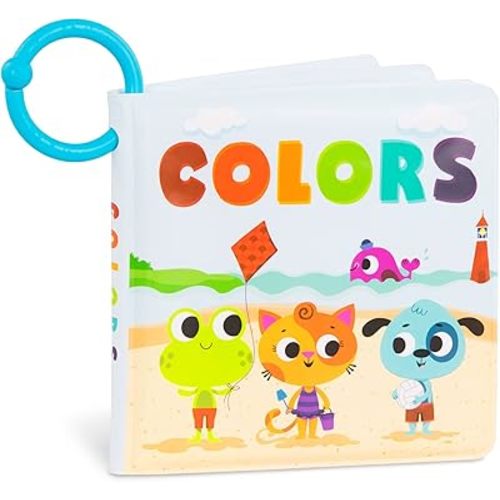 B. toys – Baby Bath Book – Educational Book for Babies – Book About Colors – Waterproof Bathtub Toys – 6 Months + – Tub Time Books - Colors