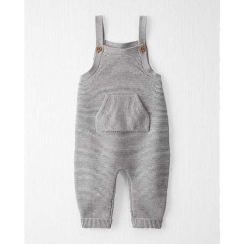 Baby Organic Cotton Sweater Knit Overalls in Heather Grey - Little Planet | Carter's