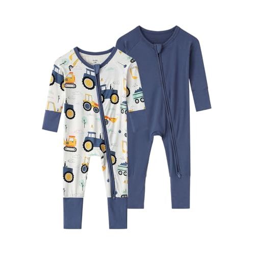 SUZEL Baby Viscose from Bamboo Footless Pajamas Boys Girls Zippy Pjs Sleep 'N Play Romper - 0-24 Months