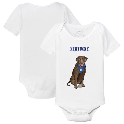 Infant Tiny Turnip White Kentucky Wildcats Chocolate Labrador Retriever Bodysuit