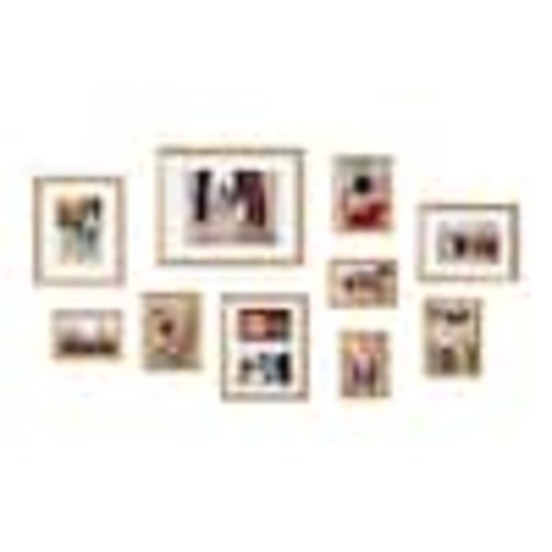 Kate and Laurel Adlynn Gold Picture Frames (Set of 10) 217026