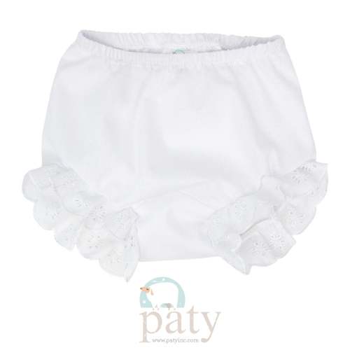 Double Seat Diaper Cover with Eyelet #637-W
