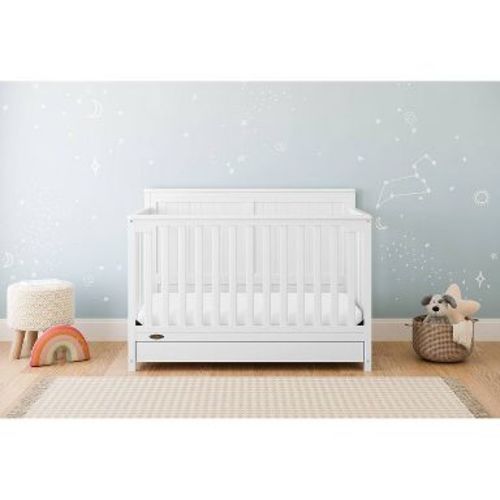 Graco Hadley 5-in-1 Convertible Crib with Drawer - White