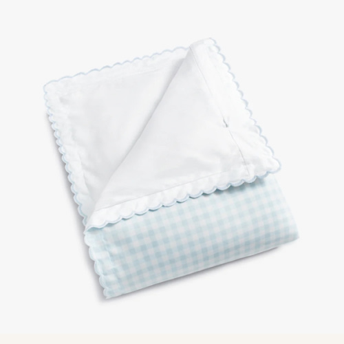 Picnic Gingham Baby Duvet - Blue | Gooselings