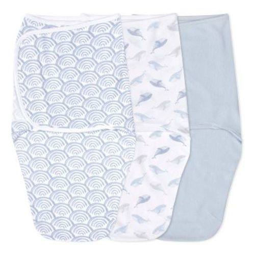Aden + Anais Essentials Easy Zipless Swaddle Wraps - At Sea - 0-3months - 3pk