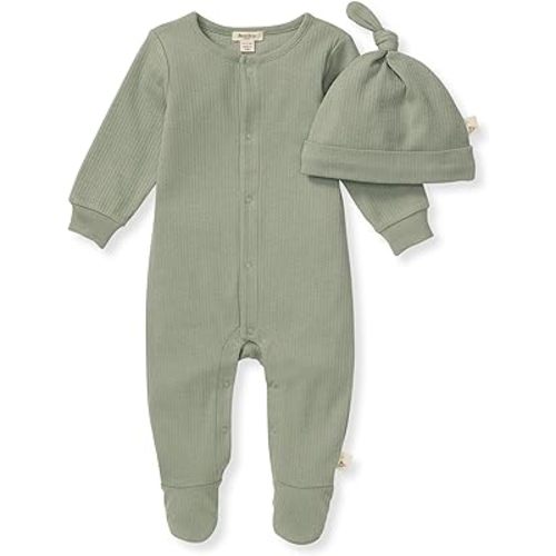 Burt's Bees Baby baby-boys Romper Jumpsuit, 100% Organic Cotton One-piece Short Sleeve Shortall, Long Sleeve Coverall