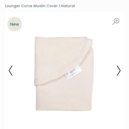 Lounger Curve Muslin Cover | Natural