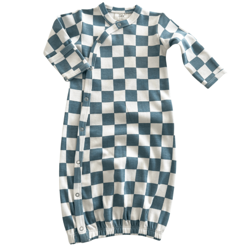 Blueberry Muffin Checkerboard / Organic Gown
 – SIIX COLLECTION