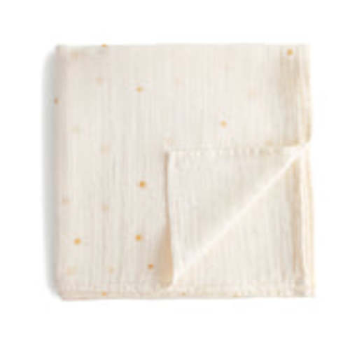 Organic Cotton Mushie Baby Muslin Swaddle Blanket - Sun