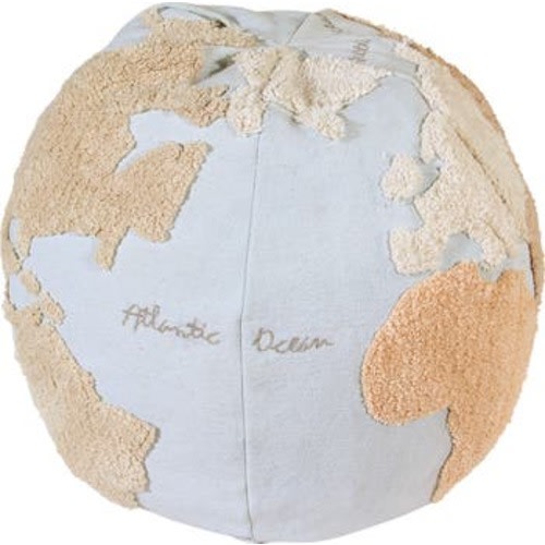 World Map Pouf