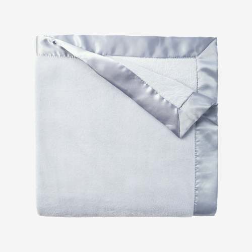 Pale Blue Coral Fleece Baby Stroller Blanket
 – Elegant Baby