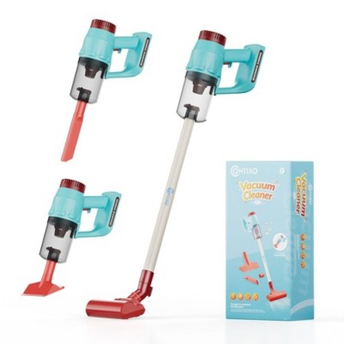 Contixo Kids Vacuum Cleaner Toy, 3-in-1 Cordless Design, Lights, Sounds, Pretend Play Cleaning Set, Ages 3+