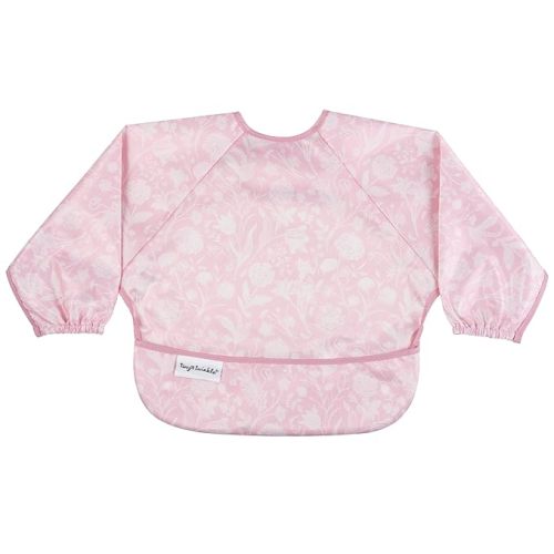Tiny Twinkle Long Sleeve Bib for Babies & Toddlers | Waterproof Smock Bib for Eating | Machine Washable & Mess-Proof Feeding Essentials | Newborn Shower Gift (Toile, Small 6-24 Months)
