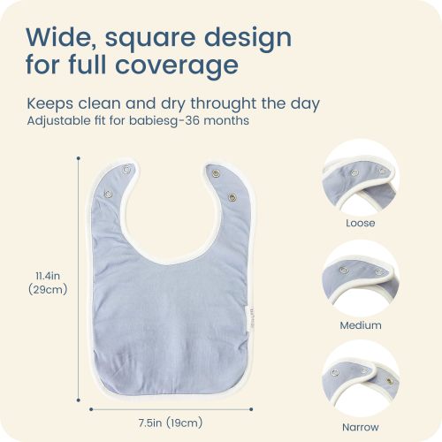 TOTBASIC 4-Pack Super Soft Baby Bibs — baby blue, emerald green, pastel yellow, crimson red