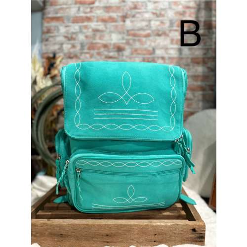 Boot Stitch Cowhide Backpack | Trendy Travel Backpack | Diaper Bag Backpack | Suede Travel Bag | Back to School Backpack | Gift | Christmas
