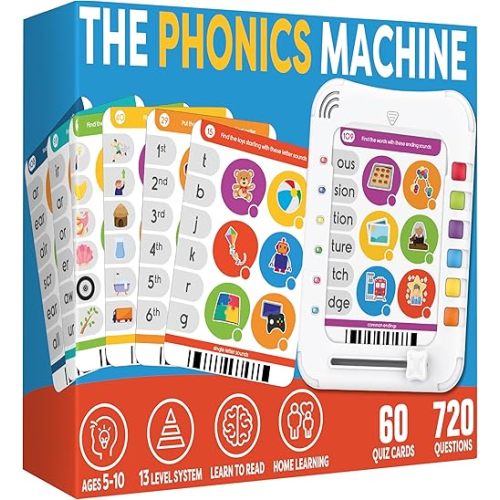 Phonics Learning Pad - Electronic Phonics Reading Game for Kids Ages 5-11 - Learn to Read in 720 Phonic and Letter Sound Questions - Vowels, Consonant Blends, Digraphs, Diphthongs