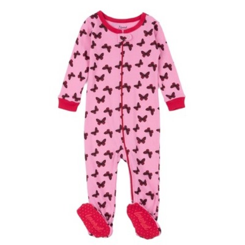 Leveret Footed Cotton Pajamas Butterfly 6-12 Month