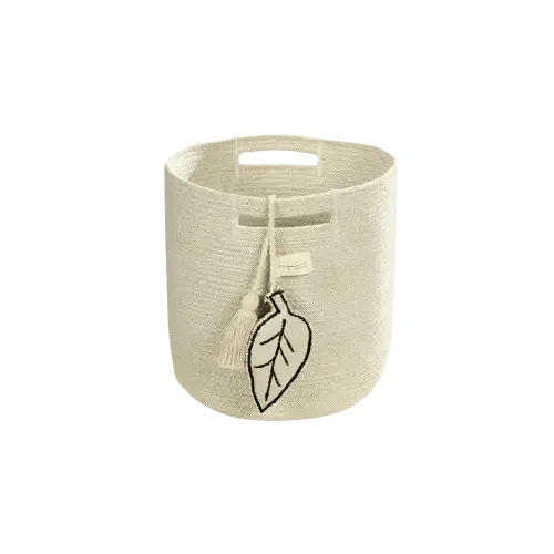 STORAGE BASKET LEAF NATURAL