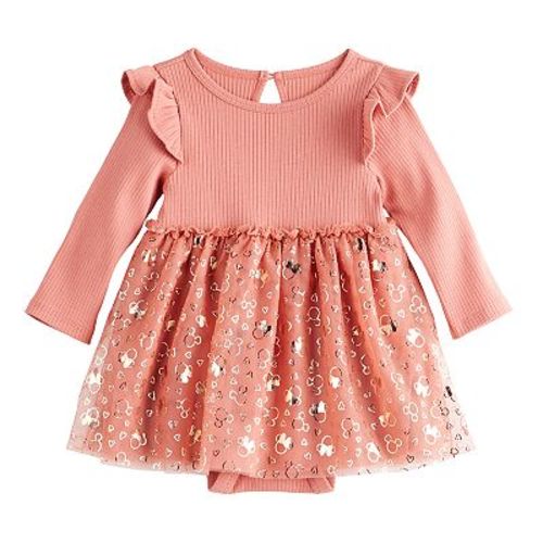 Disney's Minnie Mouse Baby Girl Ribbed Tutu Bodysuit Dress by Jumping Beans®