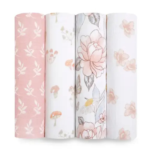 aden + anais | Earthly Organic Muslin Swaddle Blanket 4pk