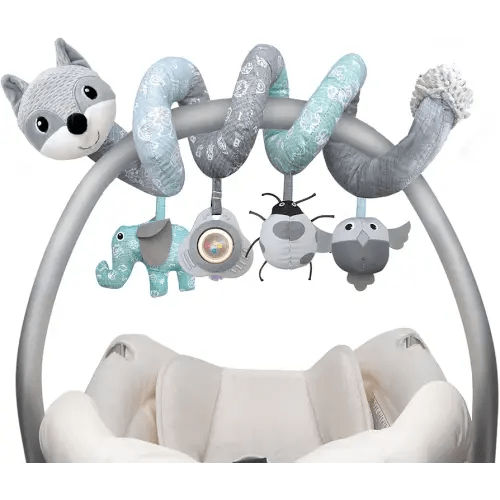 Car Seat Toys Newborn Toys Stroller Toys, Baby Toys 0-3 Months Infant Toys 0-6 Months, Baby Sprial Toys for Carseat Stroller Crib with Music Rattle, Baby Toys for 0 3 6 9 12 Boys Girls Enfants