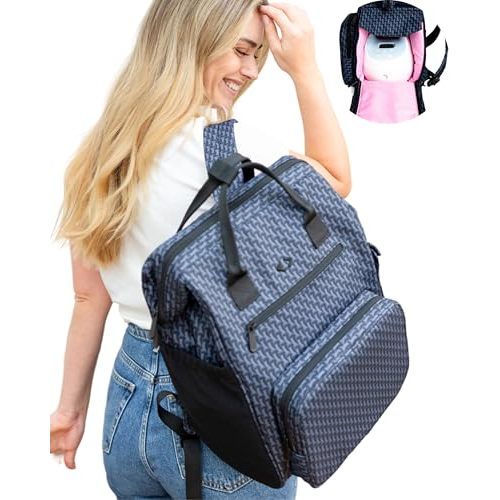 IDAHO JONES Breast Pump Bag Backpack with Insulated Cooler - Fits Spectra, Motif, All Portable, Wearable Breast Pumps - Chertsey
