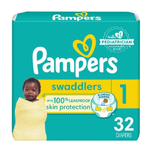 Pampers Swaddlers Soft Sensitive Skin Baby Diapers - Size 1 - 32ct