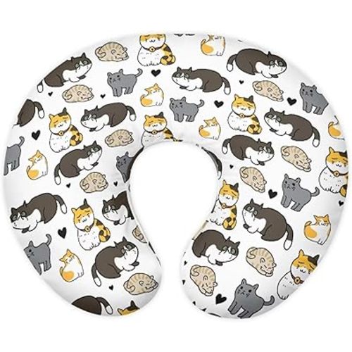 Cats Nursing Pillow Cover for Baby Boy Girl Breastfeeding Nursing Pillow Slipcovers Super Soft Not Easy to Fade and Pilling