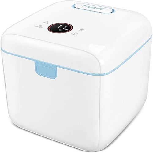 Papablic 4-in-1 UV Light Sanitizer | UV-Clean Sanitizing and Dryer Pro | UV Sanitizer Box with Dual UV-C Lamps