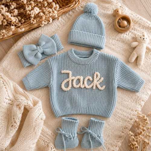 Personalized Baby Sweater With Name,Custom Toddler Sweaters,Hand embroidered baby sweater,Gift for Niece or Granddaughter or Daughter
