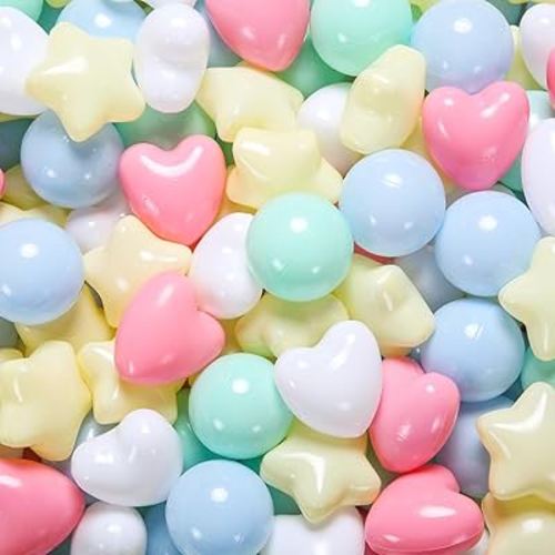 Ball Pit Balls 100 200 500 1000 Plastic Balls for Toddlers Phthalate Free BPA Free Crush Proof Balls in Reusable Play Toys for Kids with Storage Bag Indoor Outdoor