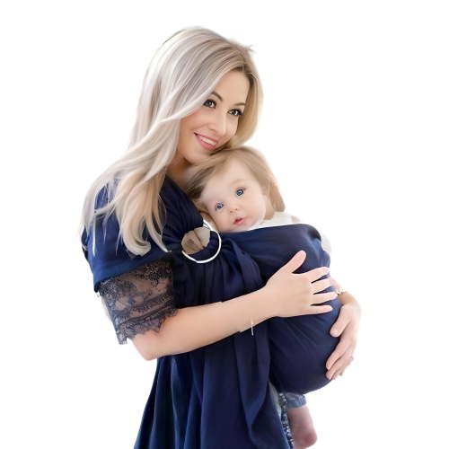Cuddle'm Ring Sling Baby Carrier Newborn to Toddler - Baby Wrap /Deep Ocean