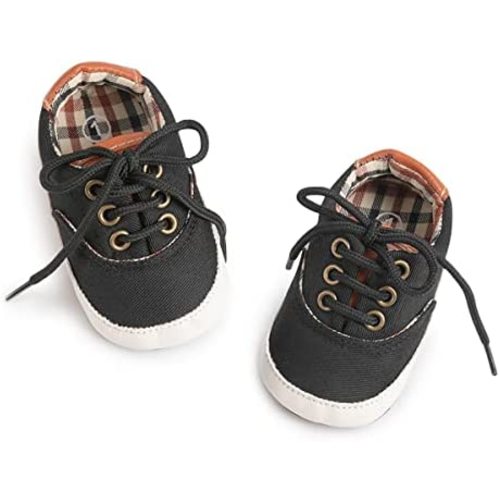 Morbido Infant Baby Boys Girls Canvas Sneaker Toddler Slip On Anti Skid Newborn First Walkers Candy Shoes for 0-18 Months