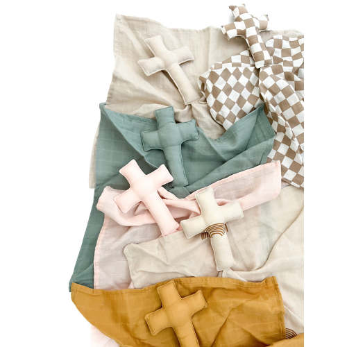 AmorClothingCo. | Cross Child of God Blankie (teal)