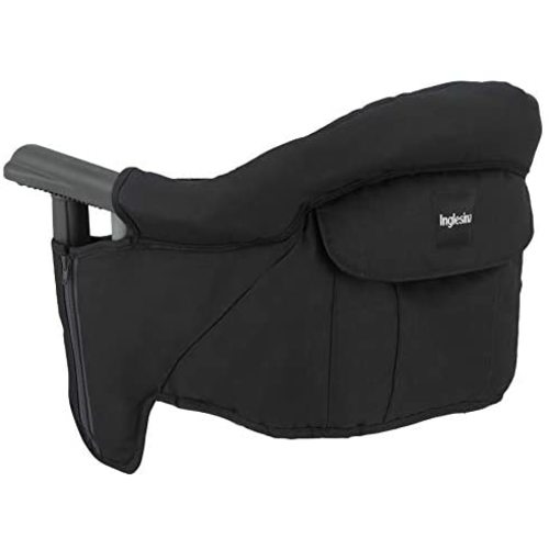 Inglesina Fast Table Chair - Award-Winning Convenient Baby High Chair - Use at Most Tables or Restaurants Without Leaving Scratches {Black}