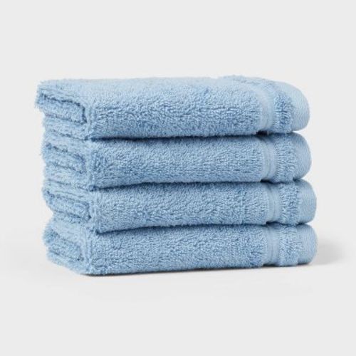 4pk Total Fresh Antimicrobial Washcloth Set blue - Threshold™