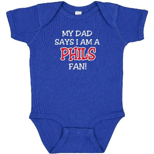 Curiositees Phillies Dad/Grandpa/Uncle Says I Am A Fan Baby Bodysuit Romper Outfit