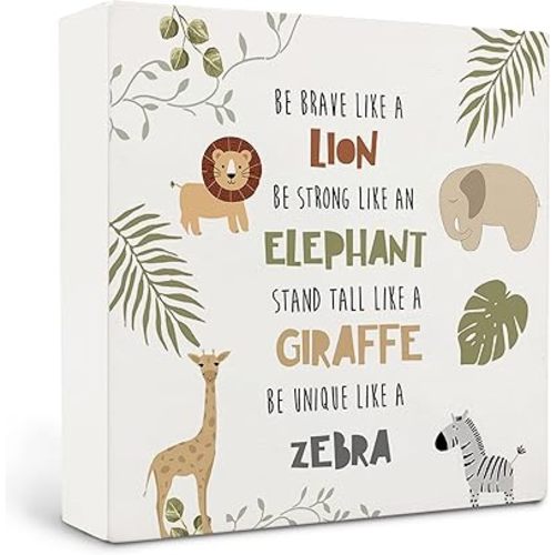Woodland Nursery Wood Box Sign, Woodland Nursery Desk Decor, Safari Animal Nursery Decor, Woodland Nursery Decor Gifts, 5x5 Inches