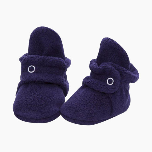 Zutano Cozie Fleece Bootie - True Navy, 3 M