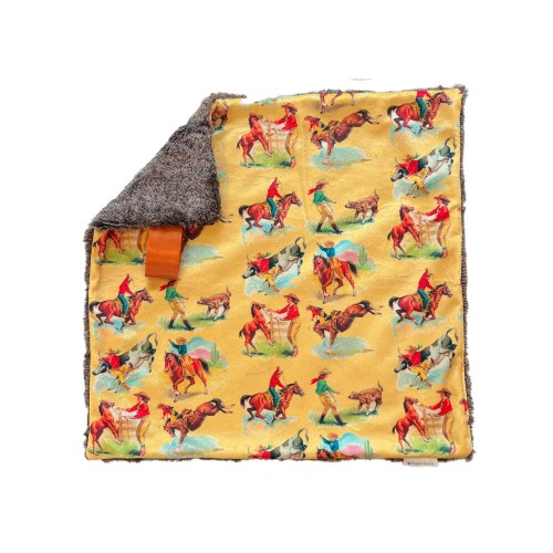 Lovey, Western Baby Blanket, Rodeo Minky Lovey Blanket, Custom Baby Blanket